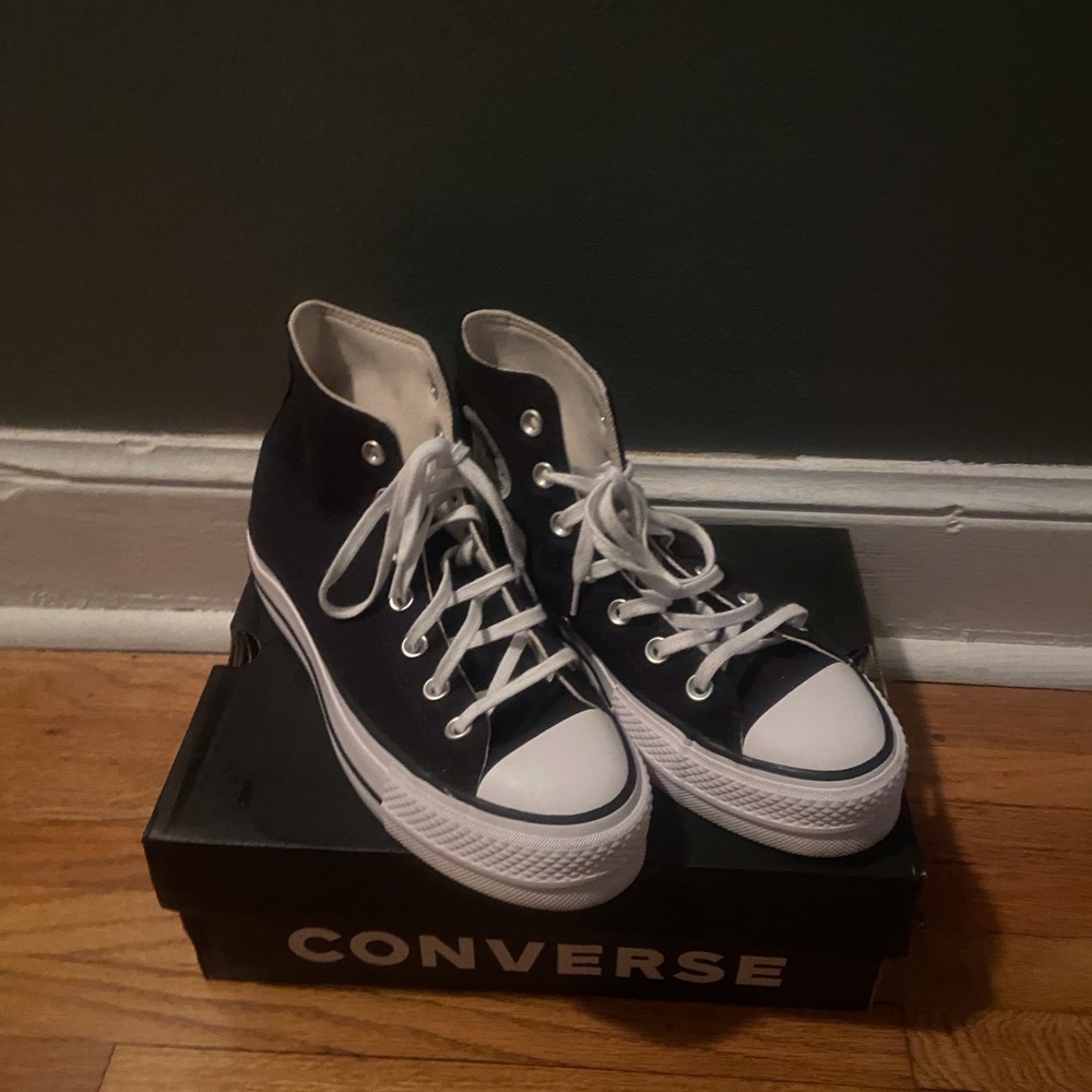 Converse Black High-Top Platform Sneakers